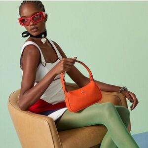 Gucci Bright Orange Leather Shoulder Bag